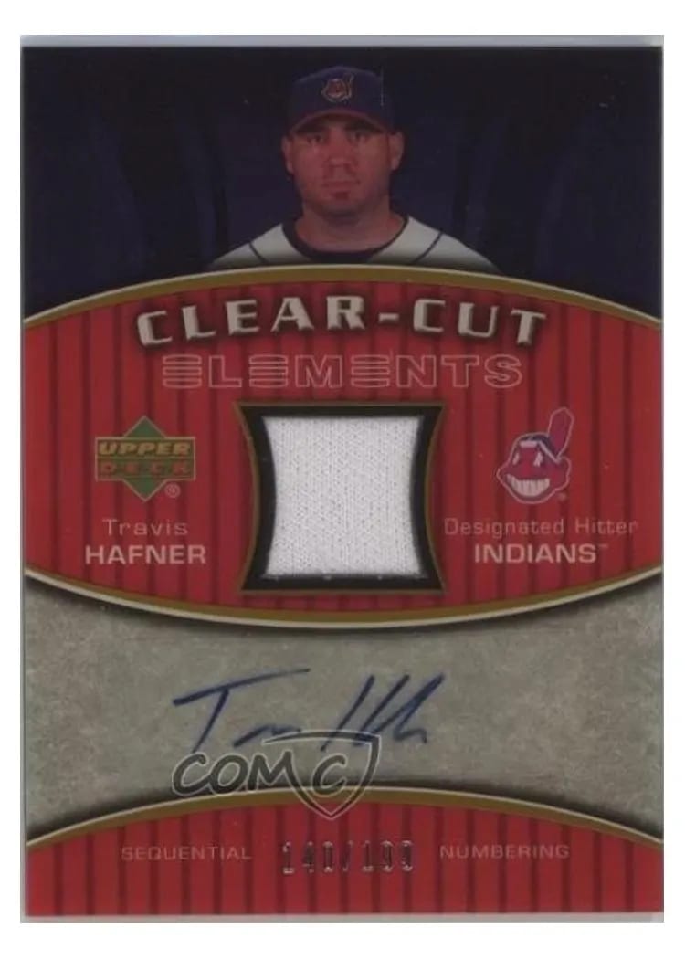 2007 Upper Deck Elements Clear Cut Autograph Travis Hafner #CCE-TH card