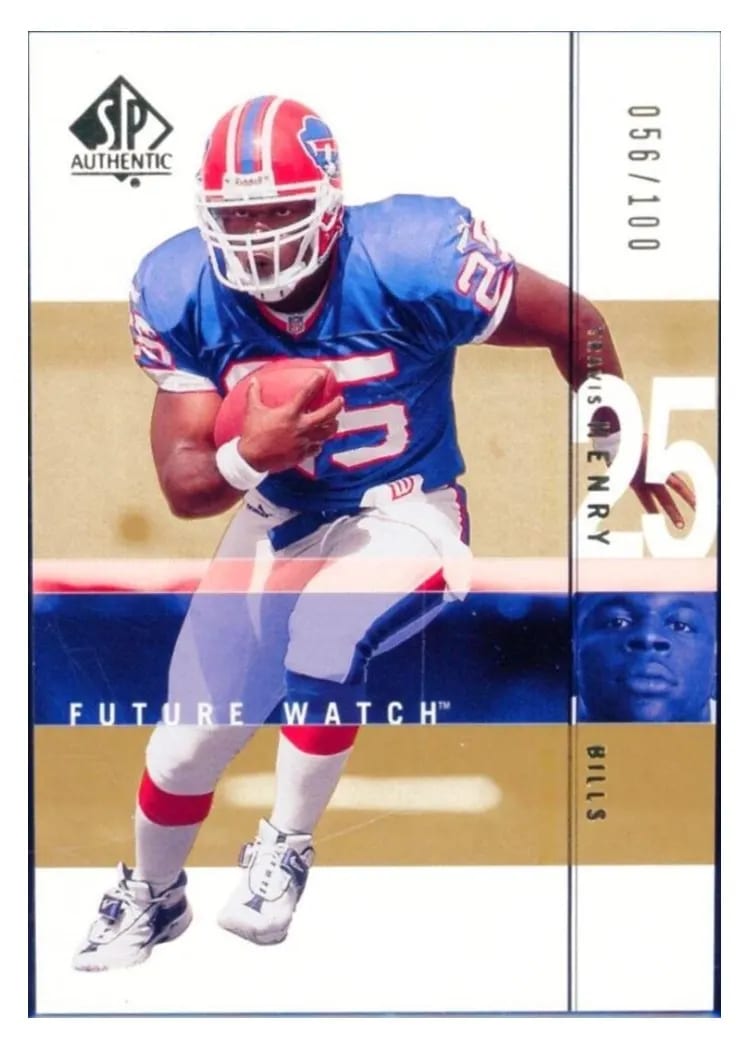 2001 SP Authentic Travis Henry #99 card