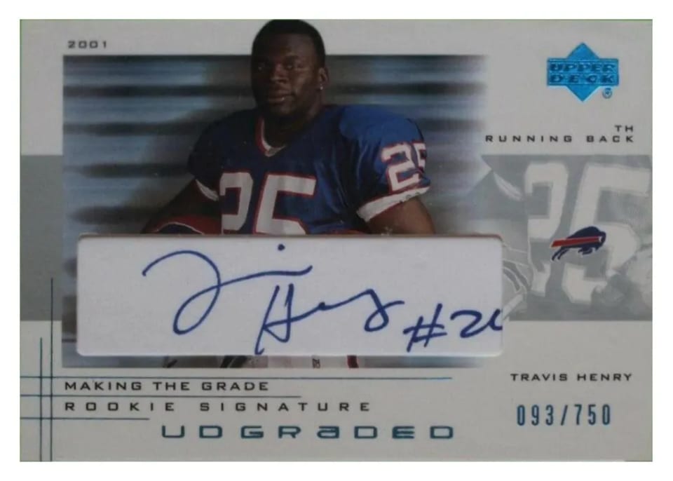 2001 Upper Deck Graded Travis Henry #64 card