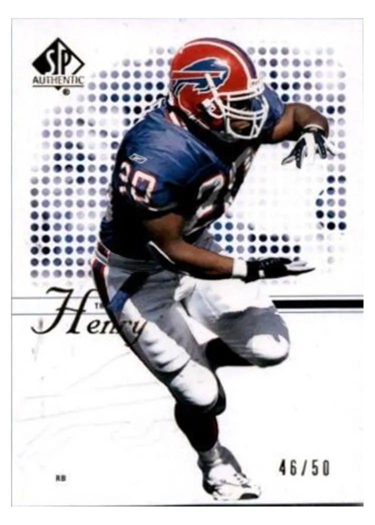 2002 SP Authentic Travis Henry #42 card