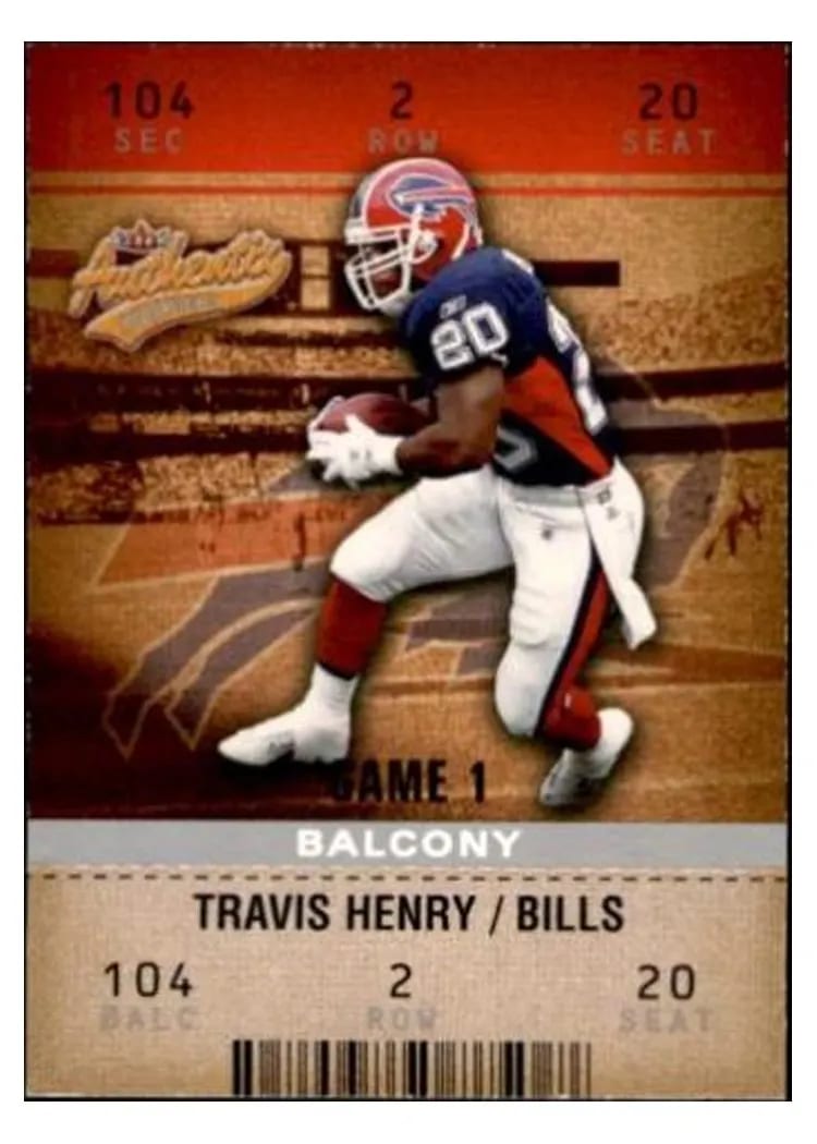 2003 Fleer Authentix Travis Henry #38 card