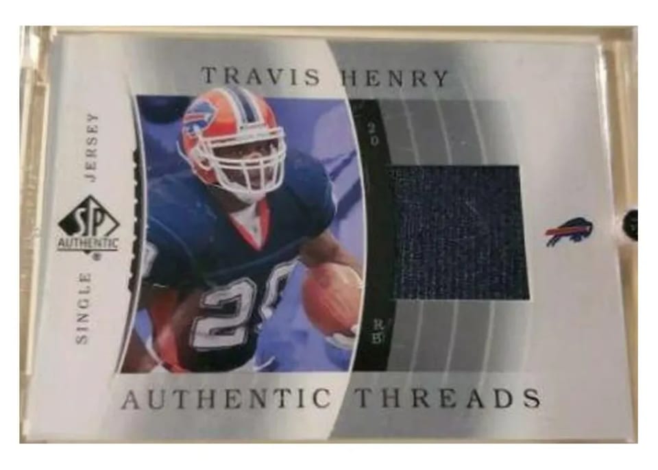 2003 SP Authentic Threads Travis Henry #JC-TH card