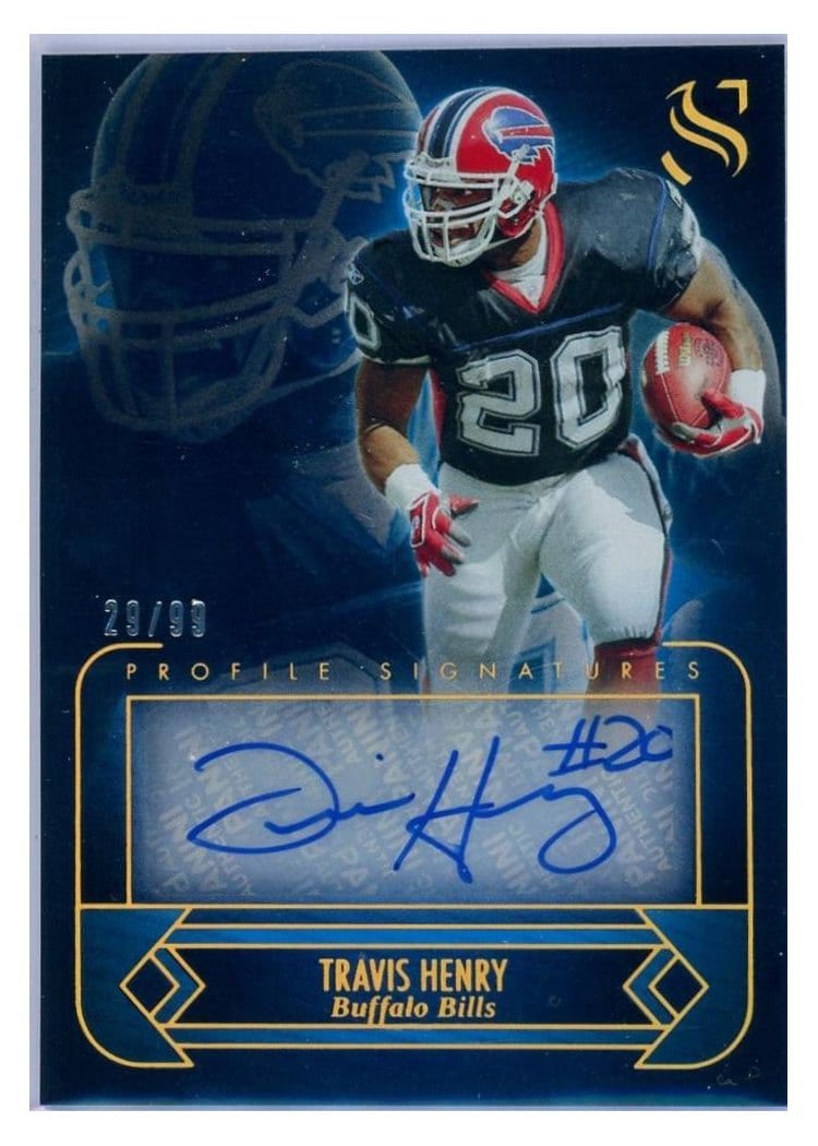 2025 Panini Silhouette Profile Signatures Travis Henry #25 card