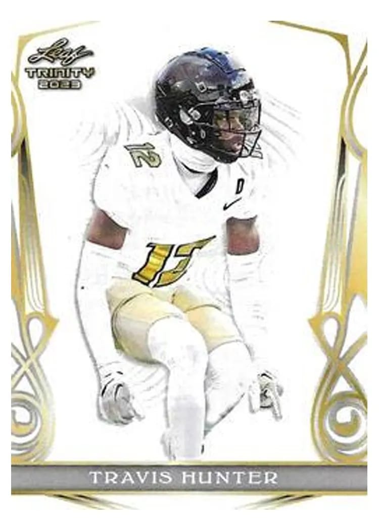 2023 Leaf Trinity Mega Box Travis Hunter #56 card