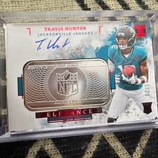 2025 Panini Impeccable Elegance Rookie Silver Bar Autos Travis Hunter #20
