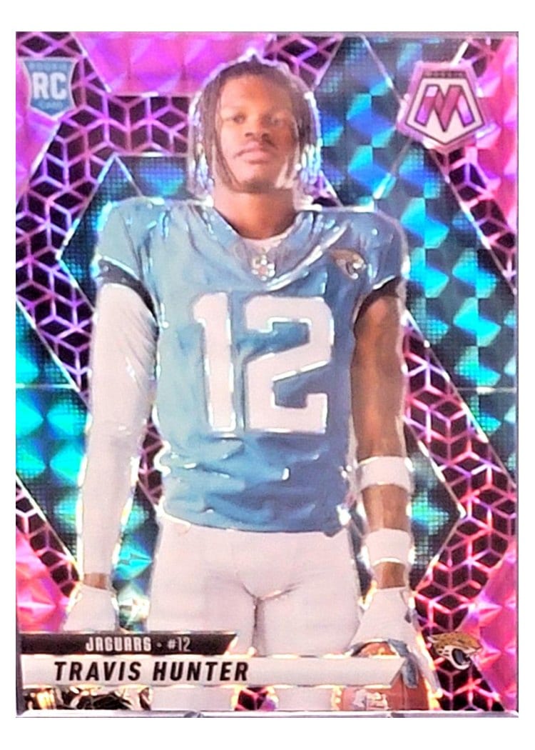 2025 Panini Mosaic Base Set Travis Hunter Pink Spectris #301 card