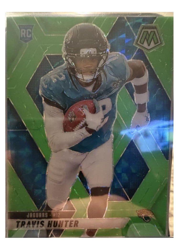 2025 Panini Mosaic Base Set Travis Hunter Green Fluorescent #301 card