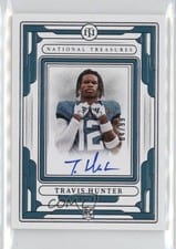 2025 Panini National Treasures Rookie Signatures Field Pass Travis Hunter #1 card
