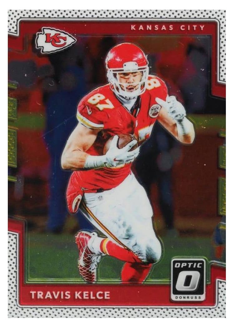 2017 Donruss Optic Base Set Travis Kelce #65 card