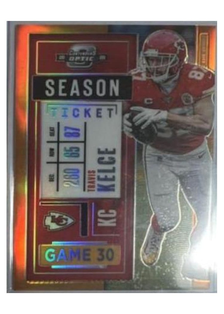 2020 Panini Contenders Optic Travis Kelce #29 card