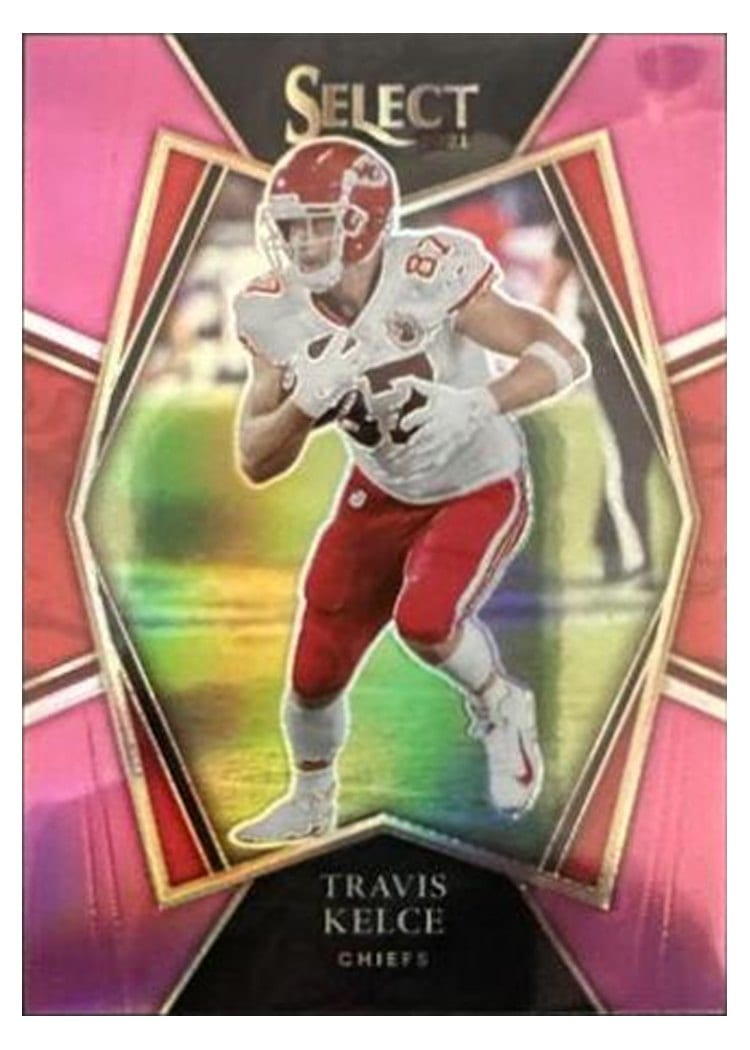 2021 Panini Select Base Set Travis Kelce Pink #118 card