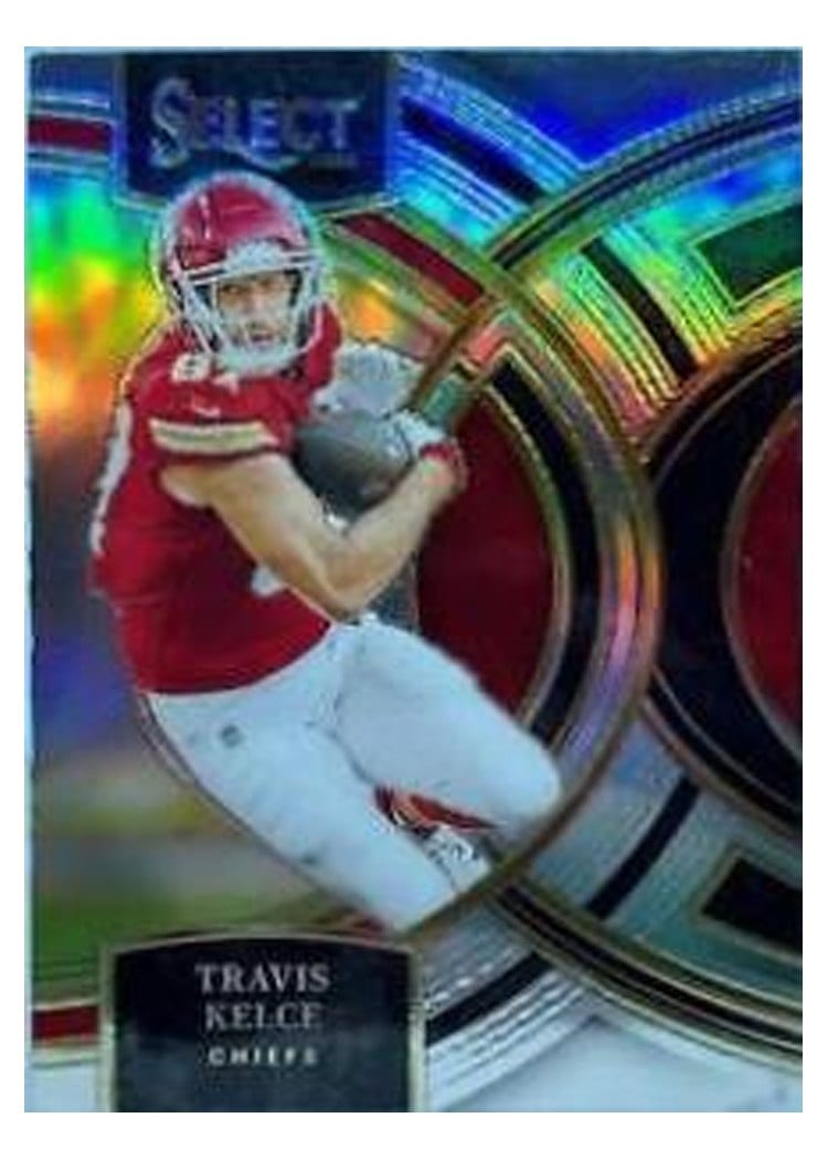 2023 Panini Select Base Set Travis Kelce Silver Prizm #150 card