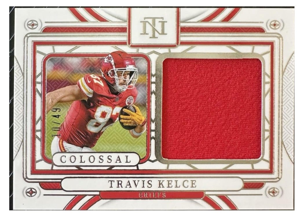 2024 Panini National Treasures Base Set Travis Kelce #49 card