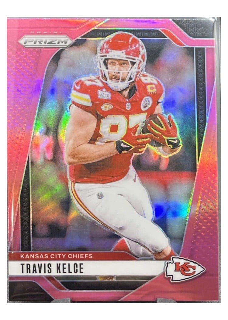 2024 Panini Prizm Base Set Travis Kelce Pink #140 card