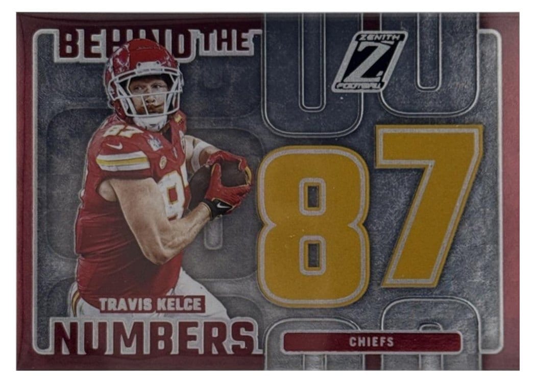 2024 Panini Zenith Behind The Numbers Travis Kelce #24 card