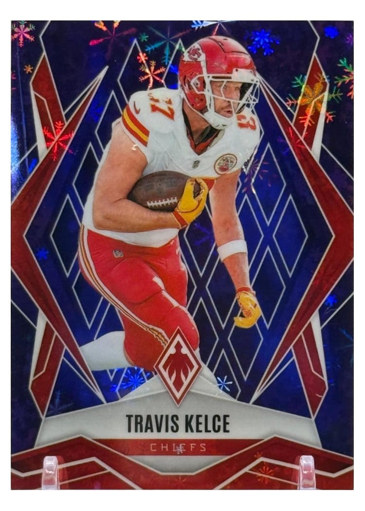 2025 Panini Phoenix Base Set Travis Kelce Purple Winter #60 card