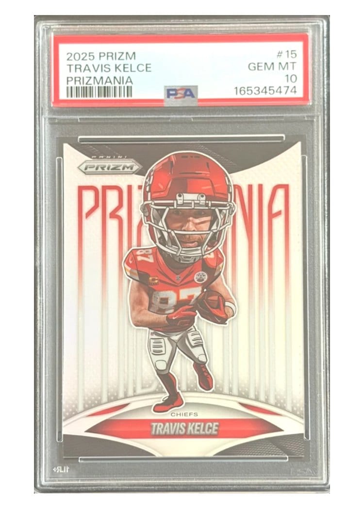 2025 Panini Prizm Prizmania Travis Kelce #15 card