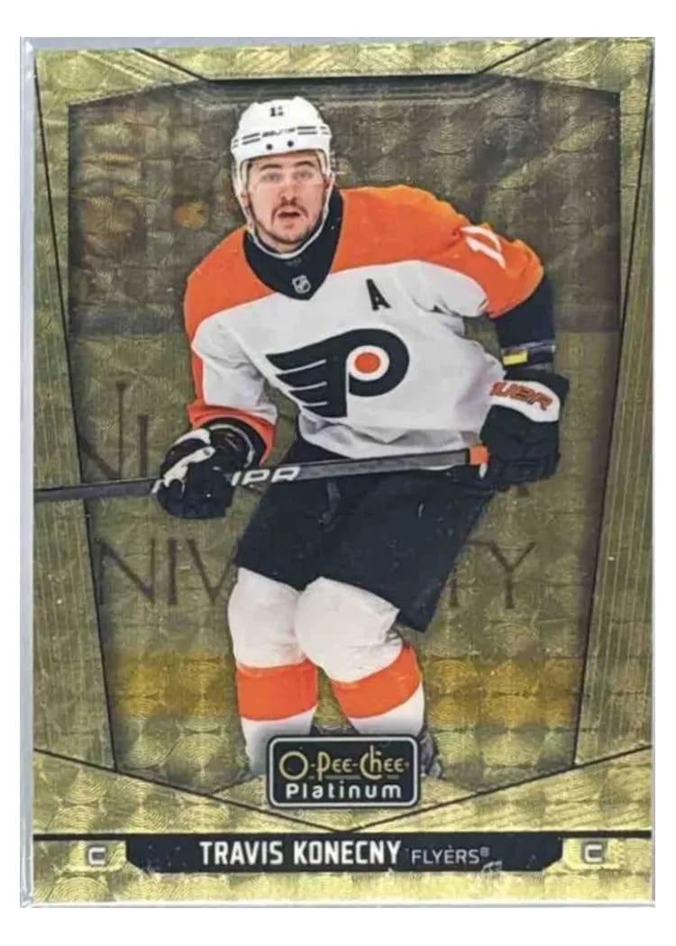 2024-25 O-Pee-Chee Platinum Base Set Travis Konecny #18 card