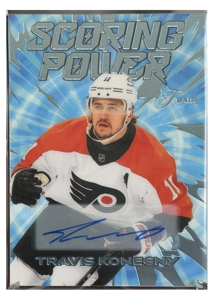 2025-26 Flair Scoring Power Autographs Travis Konecny #SP-8 card
