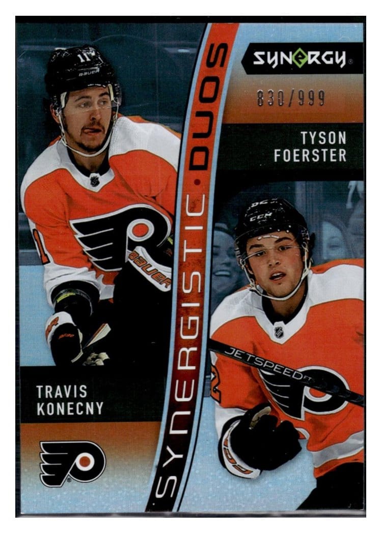 2023-24 Upper Deck Synergy Synergistic Duos Travis Konecny/Tyson Foerster #SD-11* card