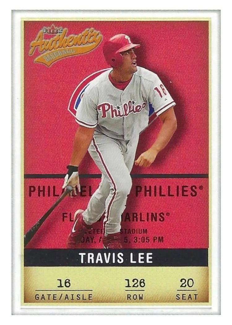 2002 Fleer Authentix Travis Lee #126 card