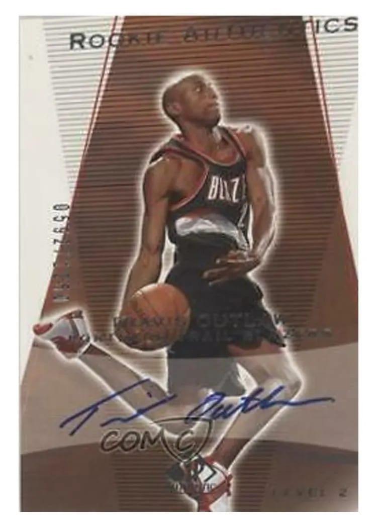 2003 SP Authentic Travis Outlaw Autograph #167 card