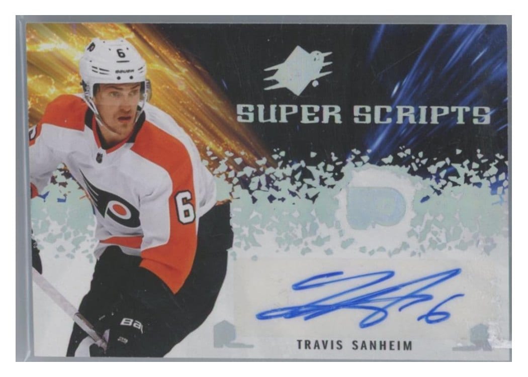2021-22 SPx Superscripts Travis Sanheim #SS-TS card