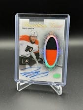 2023-24 Upper Deck Premier Flourishing Talent Autograph Patch Travis Sanheim #FT-TS card