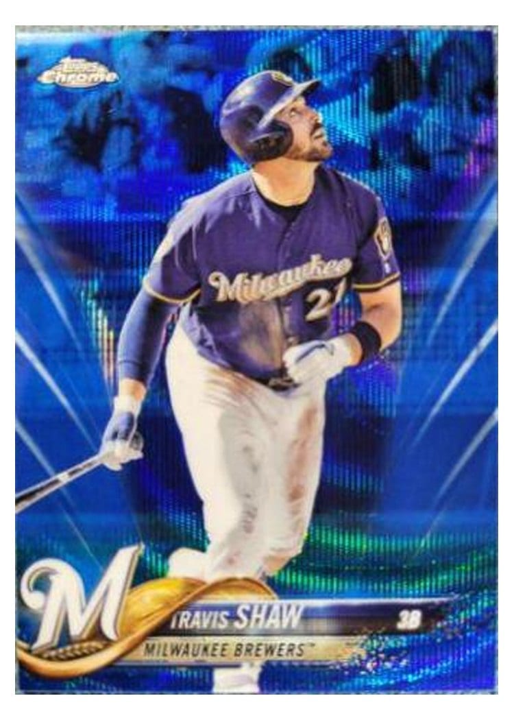 2018 Topps Chrome Base Set Travis Shaw #105 card