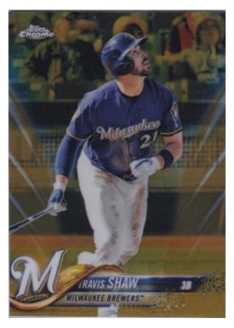 2018 Topps Chrome Base Set Travis Shaw #105 card