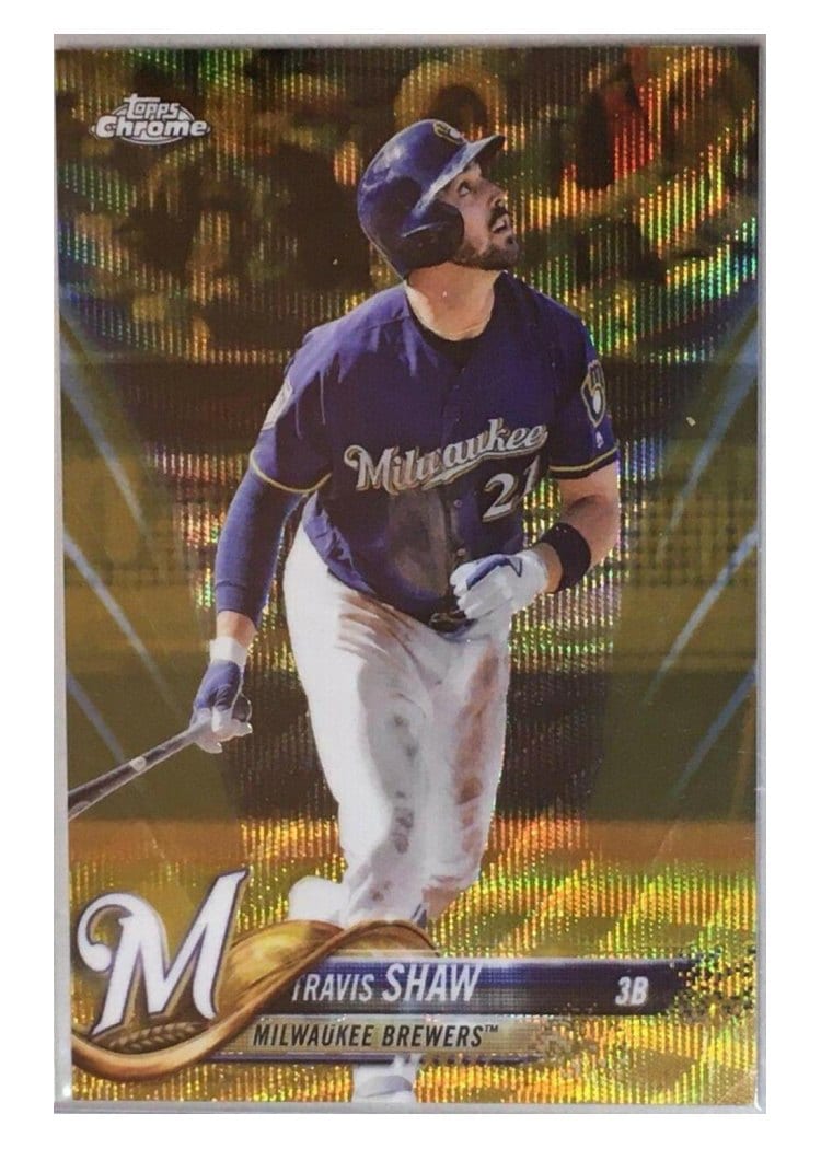 2018 Topps Chrome Base Set Travis Shaw #105 card
