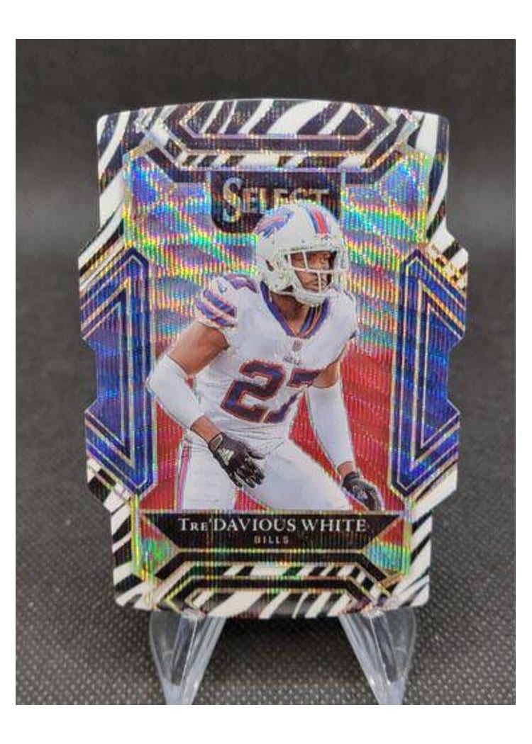 2021 Panini Select Base Set Tre'Davious White Zebra Die Cut #206 card