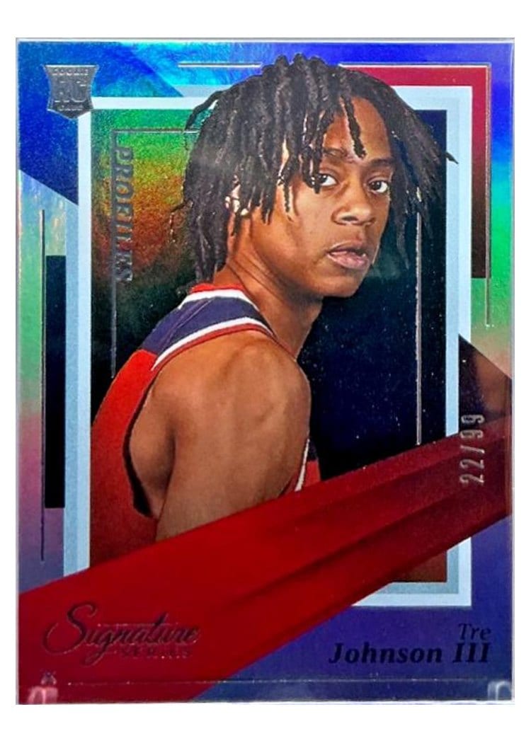 2025-26 Panini Signature Series Profiles Tre Johnson III #12 card
