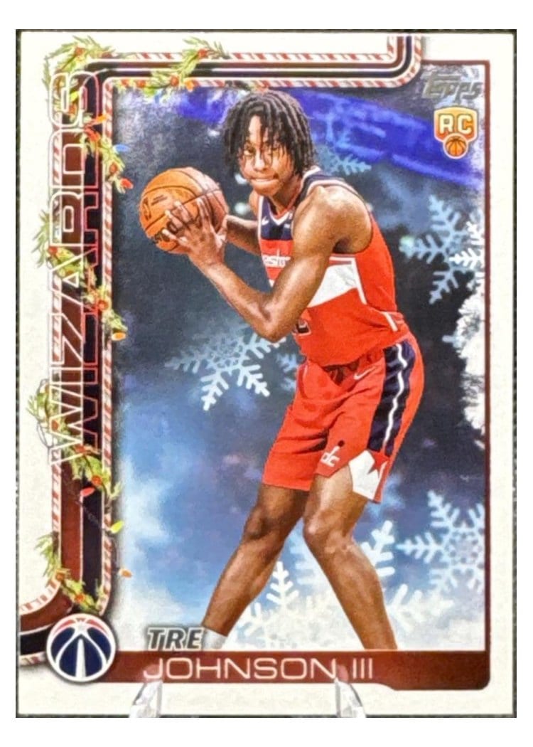 2025-26 Topps Holiday SSP Back Variations Tre Johnson III #SSB-TJ card