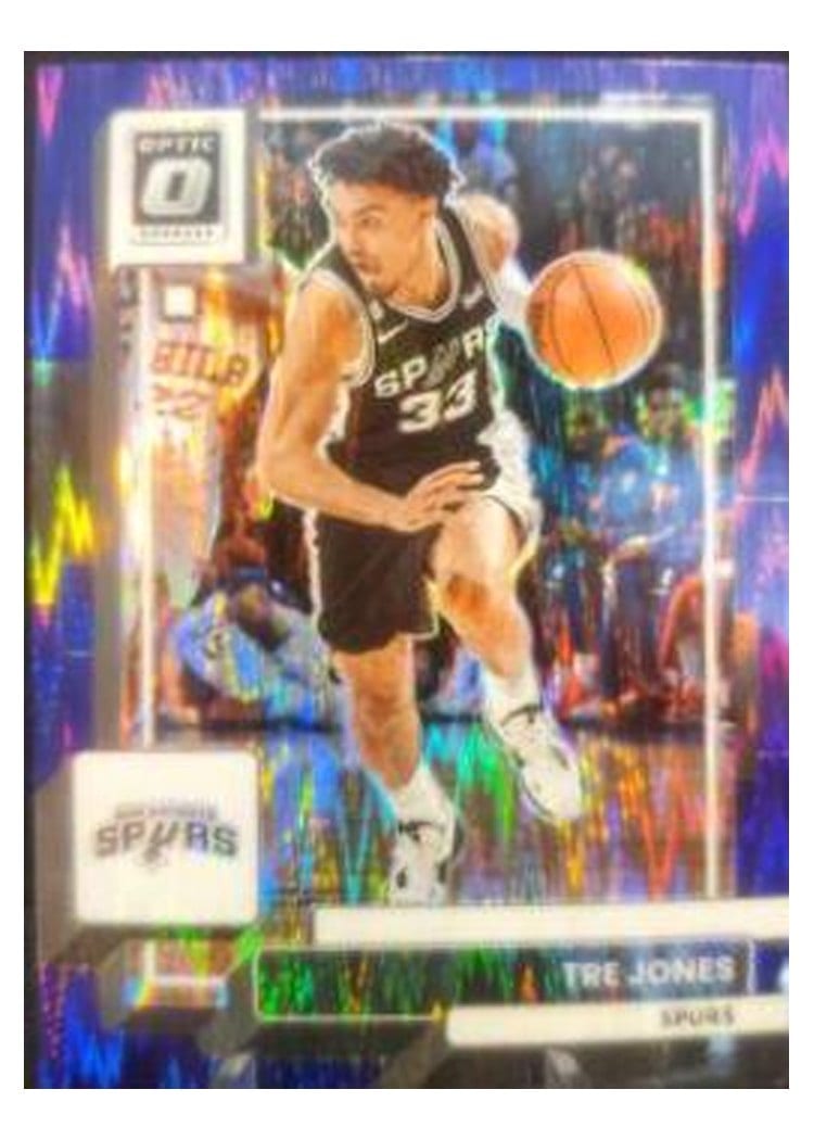 2022 Panini Donruss Optic Tre Jones Purple Shock #199 card