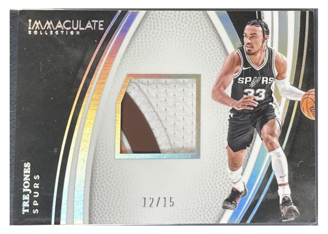 2024-25 Panini Immaculate Collection Immaculate Veteran Memorabilia International Set Tre Jones #17 card
