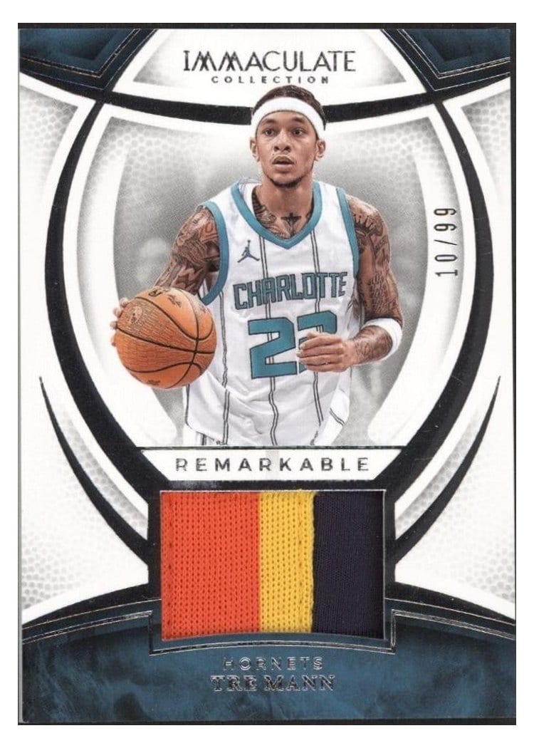 2024-25 Panini Immaculate Collection Remarkable Jerseys Set Tre Mann #17 card