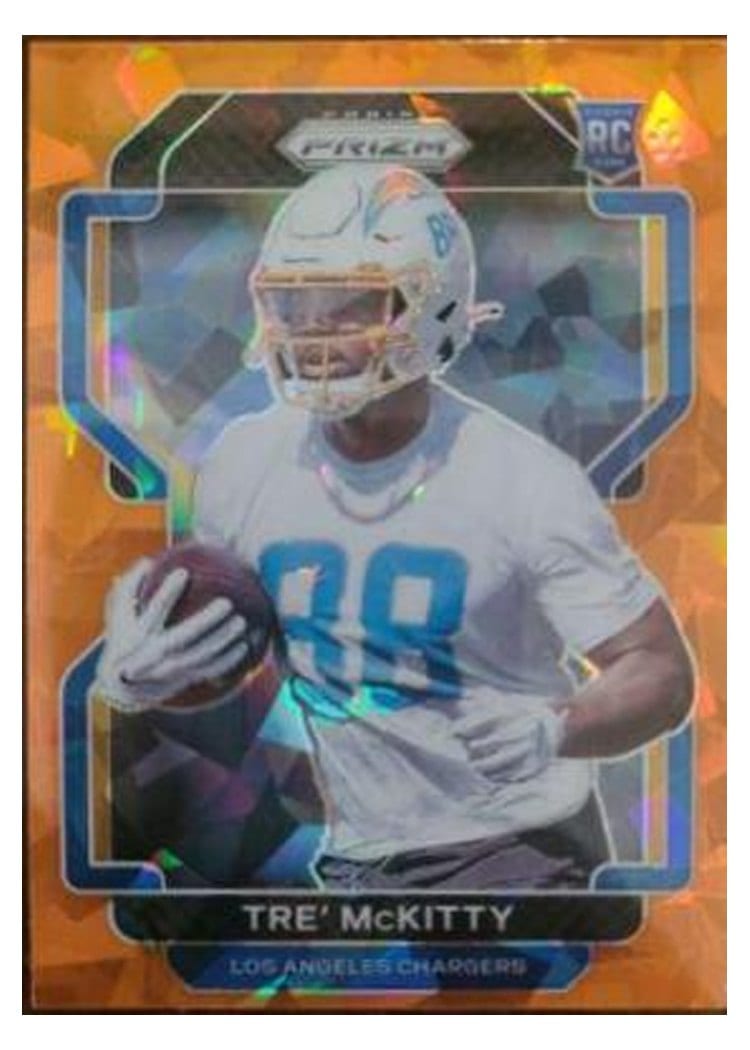 2021 Panini Prizm Base Set Tre' McKitty Orange Ice Prizm #416 card