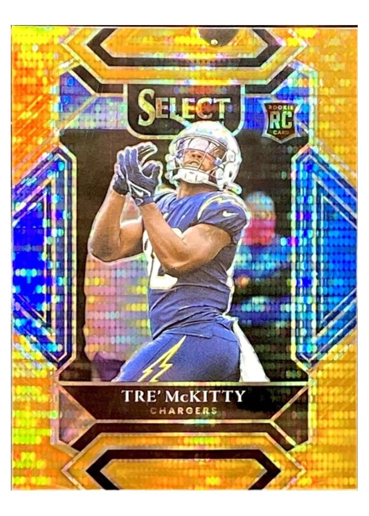2021 Panini Select Base Set Tre' McKitty Neon Orange Pulsar #293 card