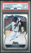 2023 Bowman Draft Chrome Prospect Autographs Tre' Morgan #CDA-TMO card