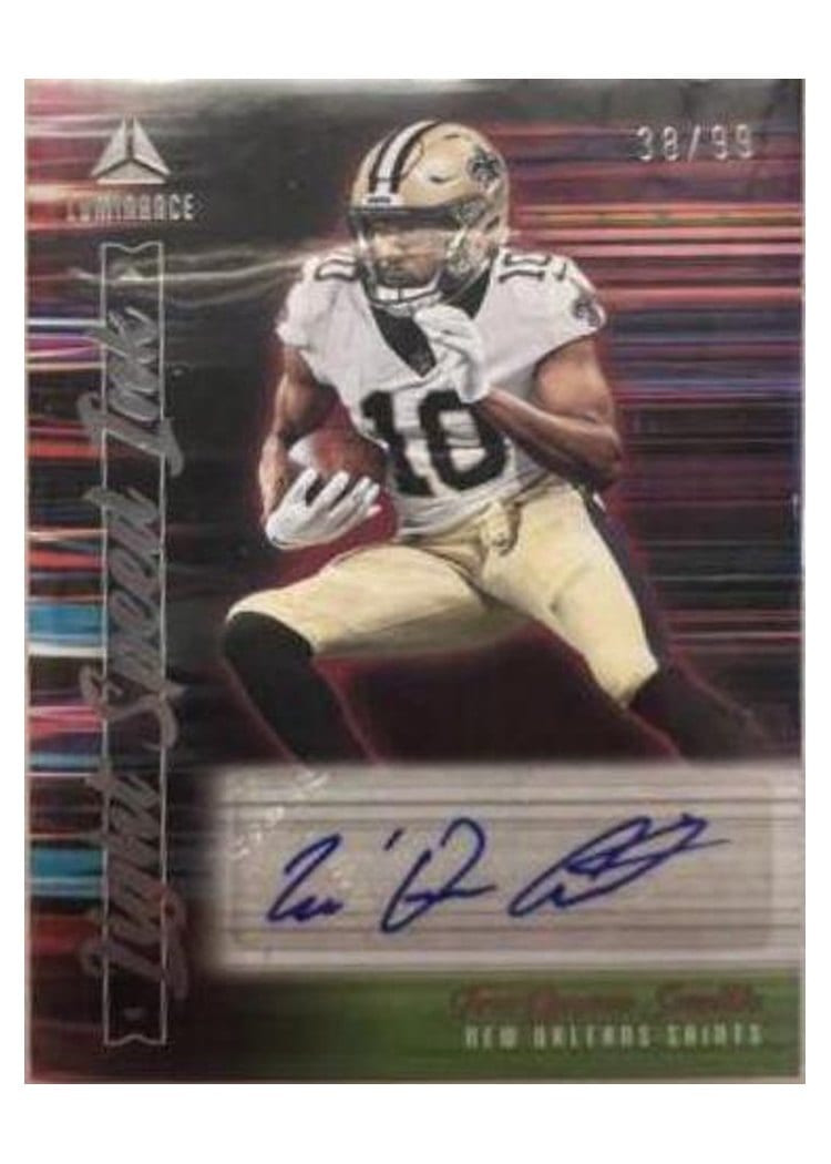 2022 Panini Luminance Light Speed Ink Tre'Quan Smith #LSI-TQS card