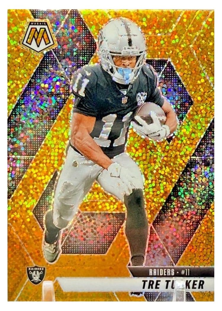 2025 Panini Mosaic Base Set Tre Tucker Gold Sparkle #218 card