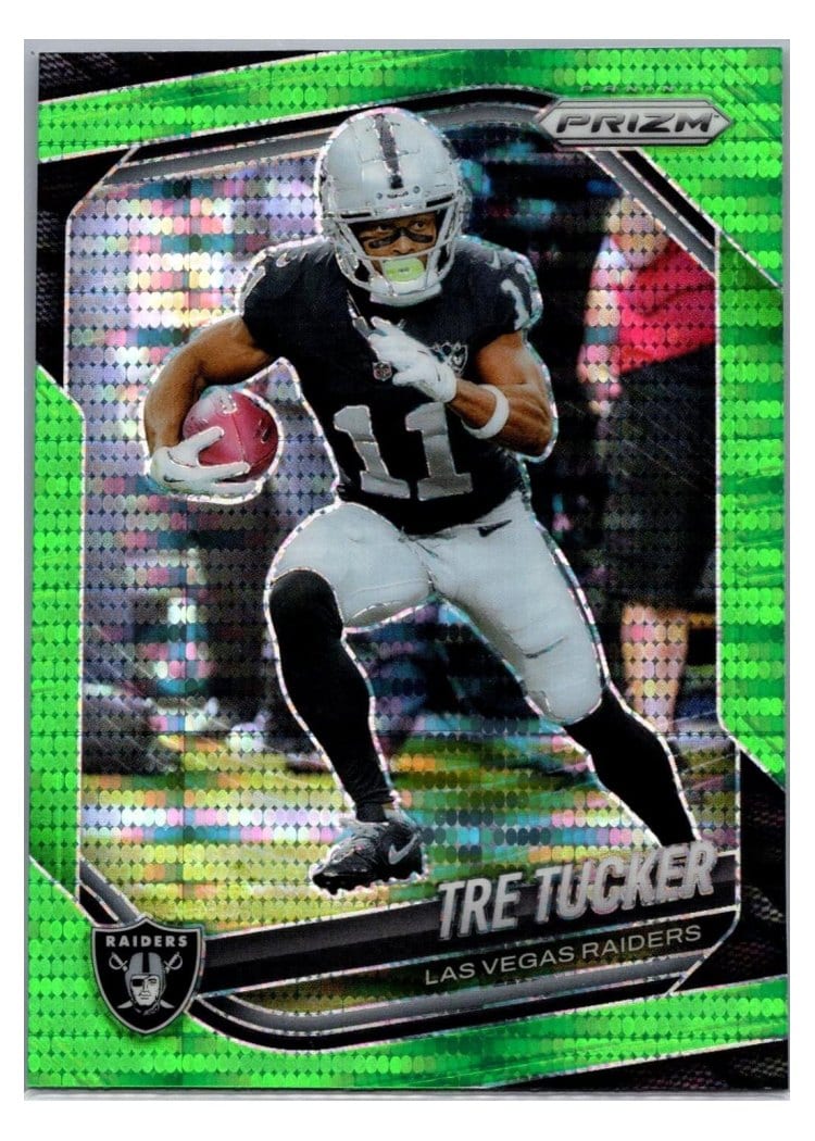 2025 Panini Prizm Base Set Tre Tucker Neon Green Pulsar #162 card