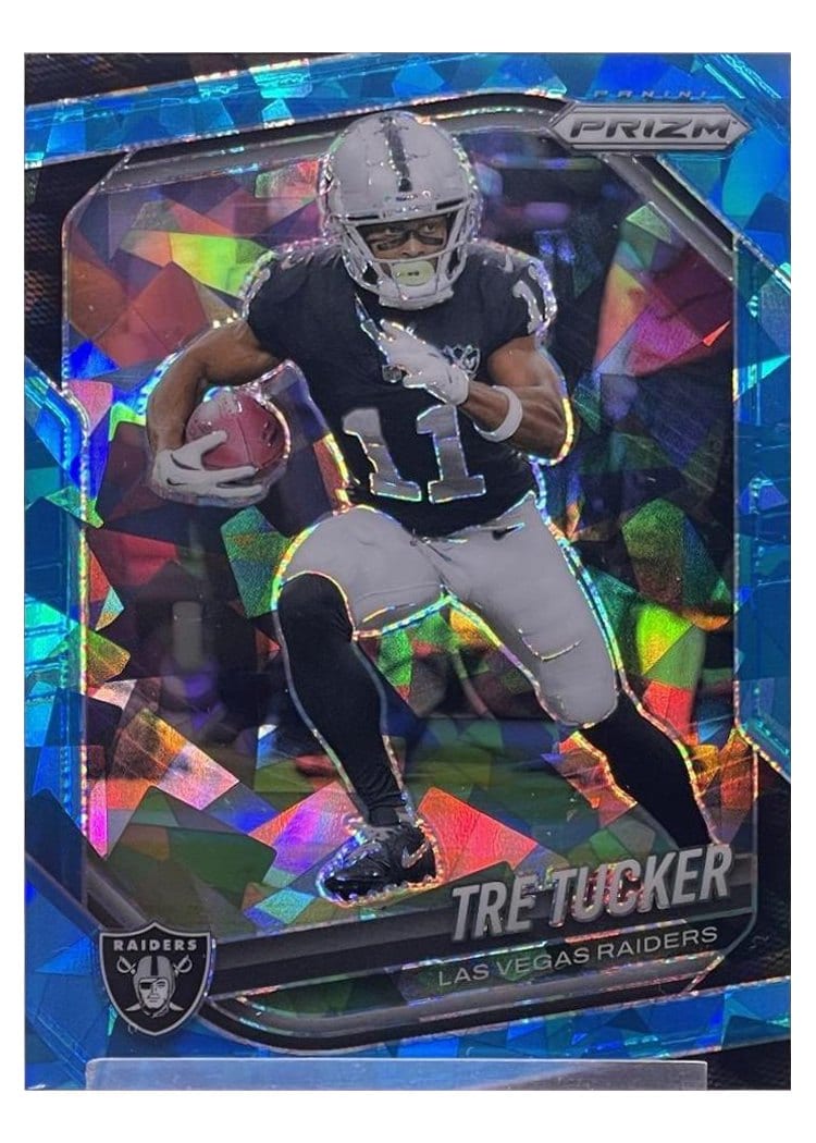 2025 Panini Prizm Base Set Tre Tucker Blue Ice #162 card