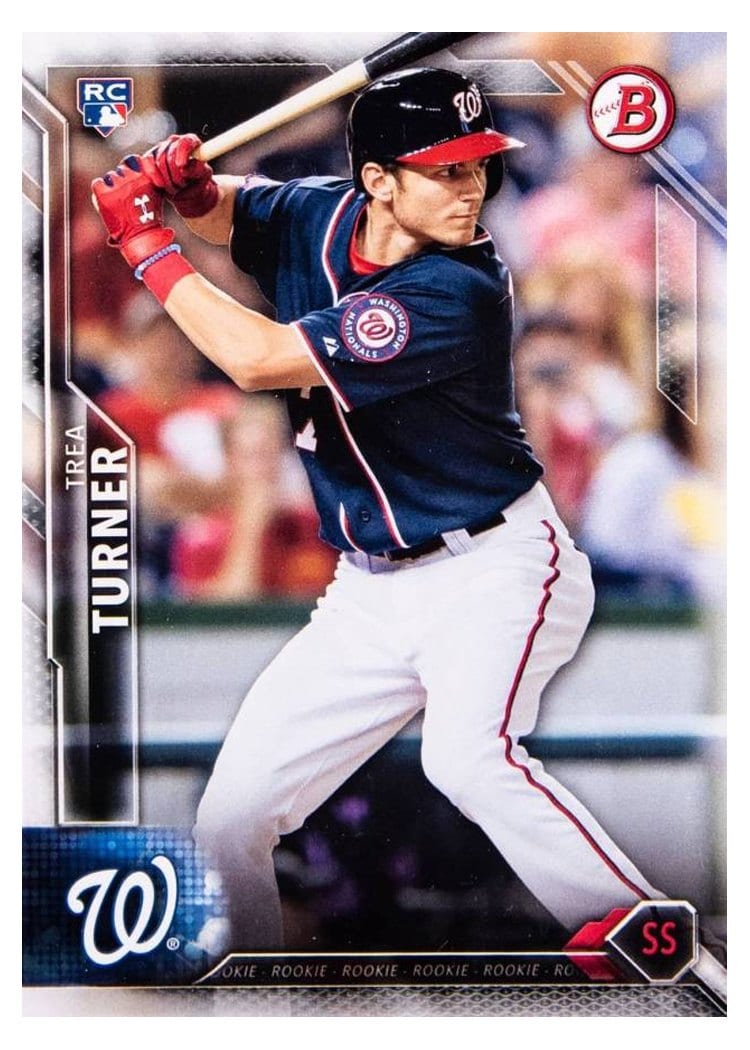 2016 Bowman Base Set Trea Turner #130 card