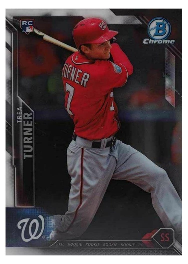 2016 Bowman Chrome Base Set Trea Turner #51 card