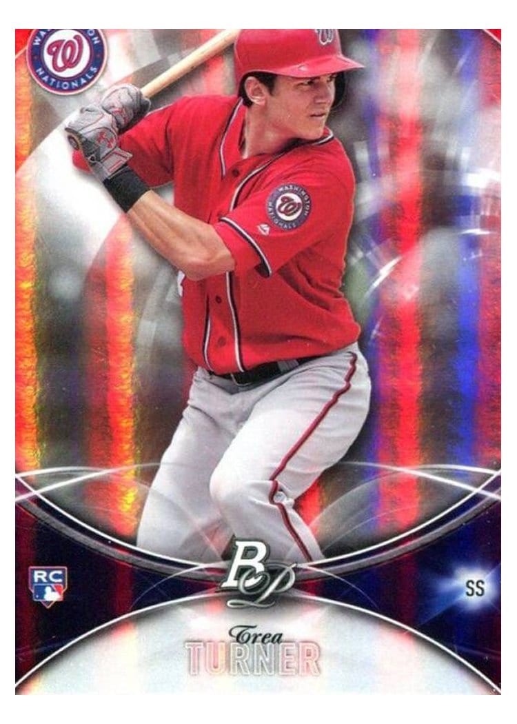 2016 Bowman Platinum Base Set Trea Turner #78 card