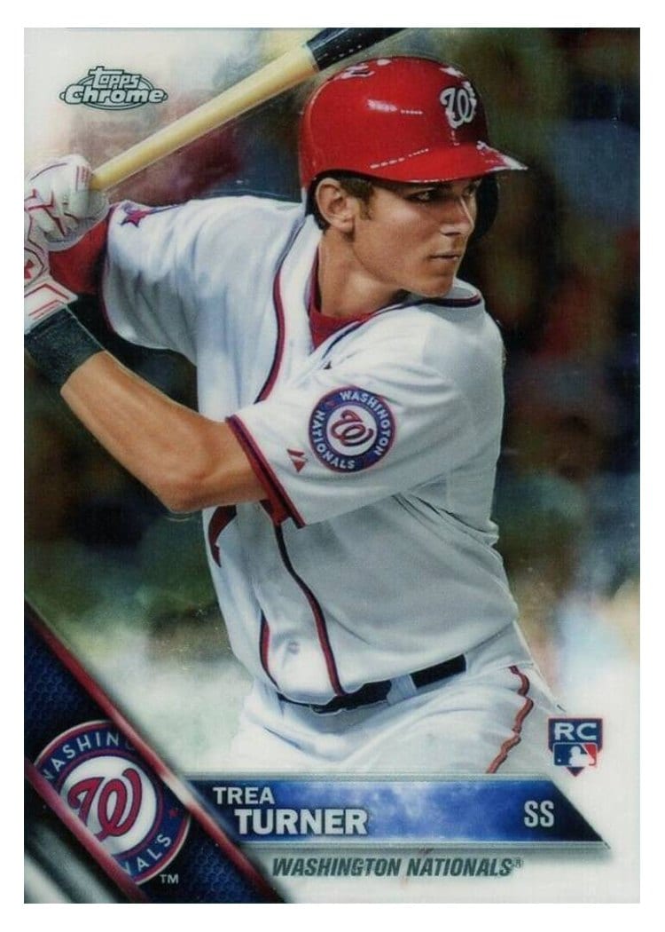 2016 Topps Chrome Base Set Trea Turner #32 card