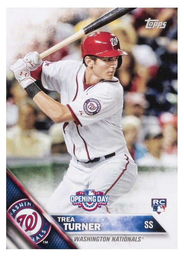 2016 Topps Opening Day Base Set Trea Turner #OD-154 card