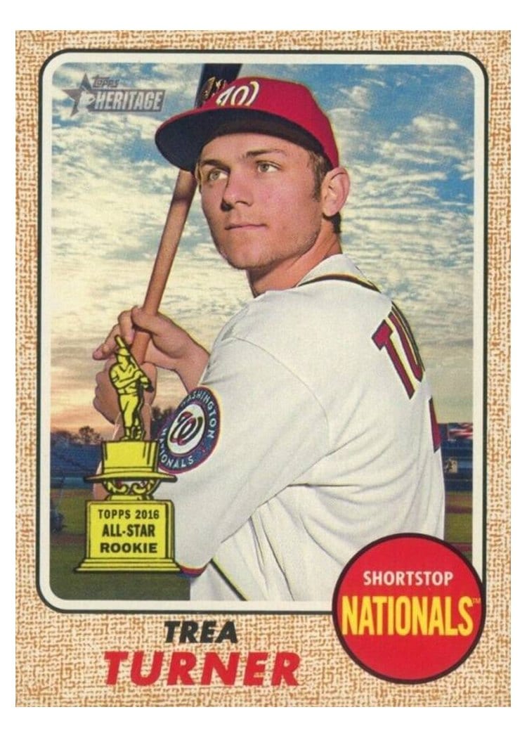 2017 Topps Heritage Base Set Trea Turner #485 card